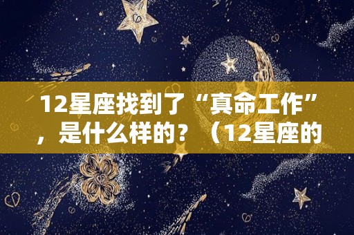 12星座找到了“真命工作”，是什么样的？（12星座的职业）