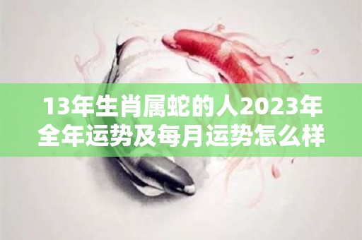 13年生肖属蛇的人2023年全年运势及每月运势怎么样（2021属蛇2013年人全年运势）