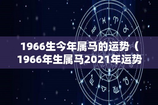 1966生今年属马的运势（1966年生属马2021年运势及运程详解）