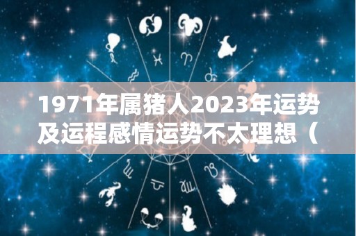 1971年属猪人2023年运势及运程感情运势不太理想（71年属猪的人2023年的运势及运程）