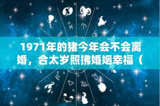 1971年的猪今年会不会离婚，合太岁照拂婚姻幸福（1971年的猪在2021年怎么样）