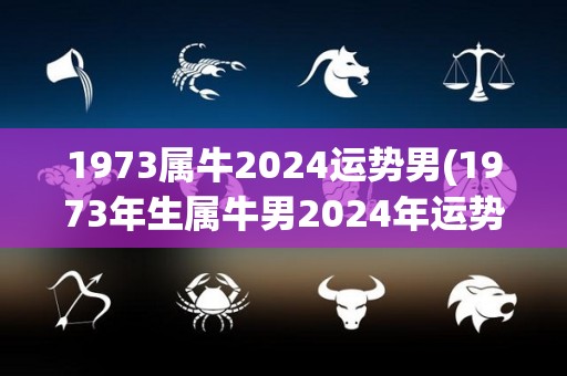 1973属牛2024运势男(1973年生属牛男2024年运势解析)