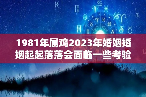 1981年属鸡2023年婚姻婚姻起起落落会面临一些考验（81年属鸡2023年运势及运程每月运程男）