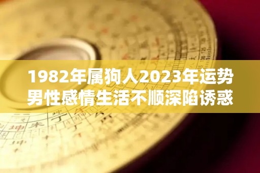 1982年属狗人2023年运势男性感情生活不顺深陷诱惑（1982年属狗男2023年每月运势）