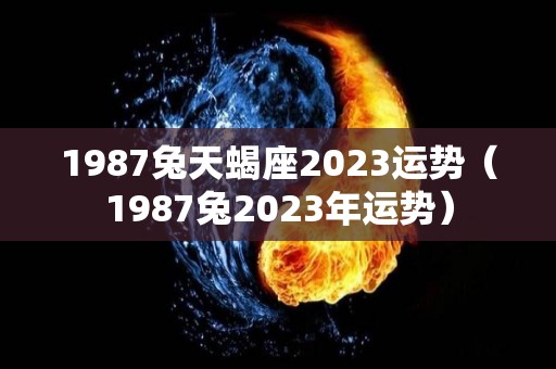 1987兔天蝎座2023运势（1987兔2023年运势）