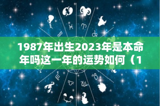 1987年出生2023年是本命年吗这一年的运势如何（1987年出生2023年运势及运程）