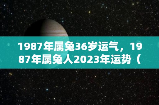 1987年属兔36岁运气，1987年属兔人2023年运势（1987年属兔2023年运势如何）