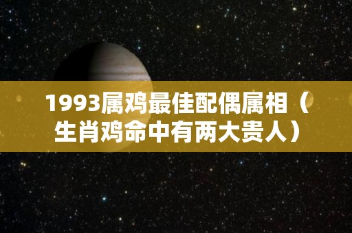 1993属鸡最佳配偶属相（生肖鸡命中有两大贵人）