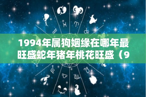 1994年属狗姻缘在哪年最旺盛蛇年猪年桃花旺盛（94年属狗的姻缘在哪年28岁）