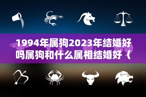 1994年属狗2023年结婚好吗属狗和什么属相结婚好（94年属狗2023年结婚好不好）