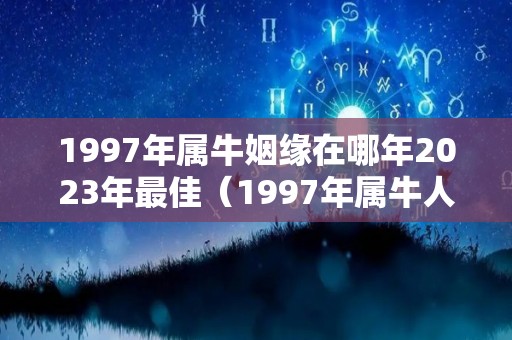 1997年属牛姻缘在哪年2023年最佳（1997年属牛人姻缘哪年出现）