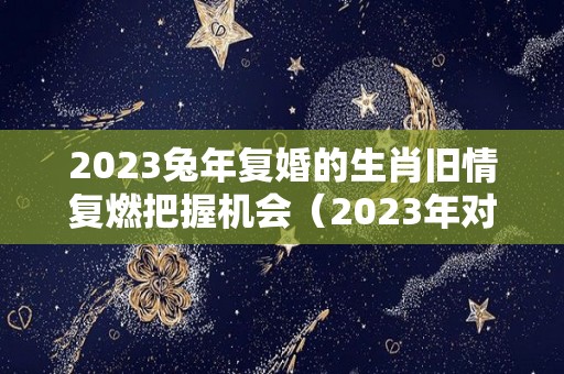 2023兔年复婚的生肖旧情复燃把握机会（2023年对兔好不好）