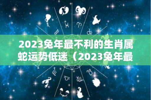 2023兔年最不利的生肖属蛇运势低迷（2023兔年最旺的四个属相）