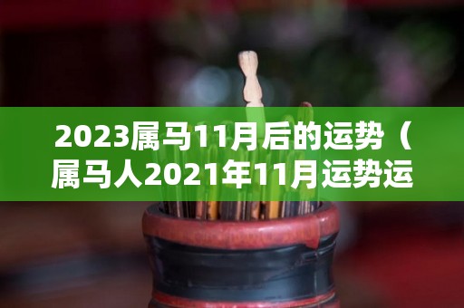 2023属马11月后的运势（属马人2021年11月运势运程）