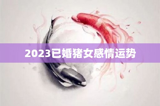 2023已婚猪女感情运势