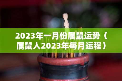 2023年一月份属鼠运势（属鼠人2023年每月运程）