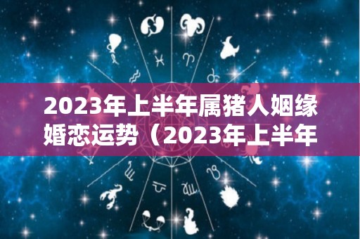 2023年上半年属猪人姻缘婚恋运势（2023年上半年属猪人姻缘婚恋运势怎么样）