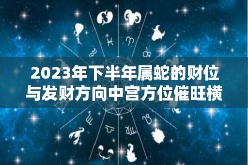 2023年下半年属蛇的财位与发财方向中宫方位催旺横财（2023年属蛇的运势）