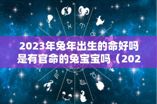 2023年兔年出生的命好吗是有官命的兔宝宝吗（2023年兔年出生的宝宝是什么命）