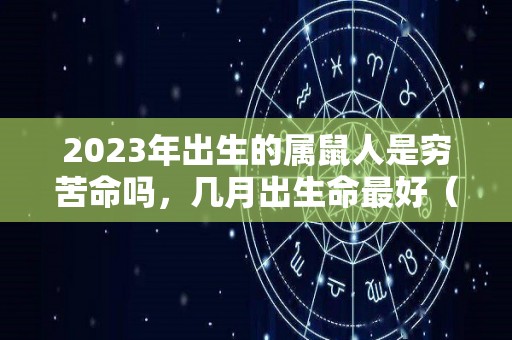 2023年出生的属鼠人是穷苦命吗，几月出生命最好（2023年属鼠的运势和财运）