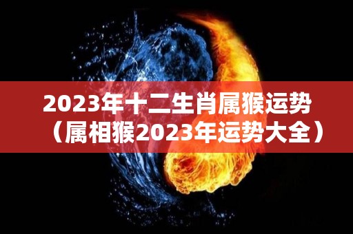 2023年十二生肖属猴运势（属相猴2023年运势大全）