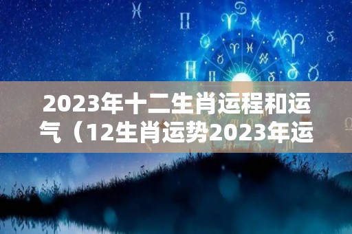 2023年十二生肖运程和运气（12生肖运势2023年运势详解势详解）