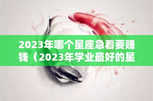 2023年哪个星座急着要赚钱（2023年学业最好的星座）