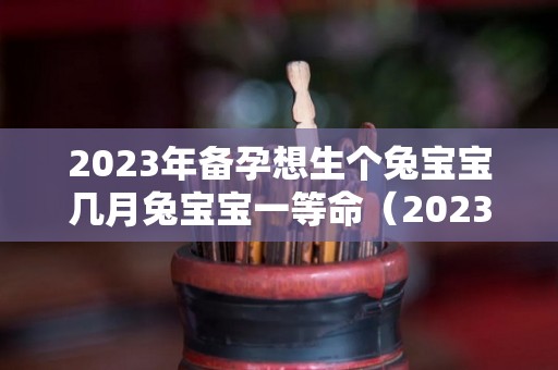 2023年备孕想生个兔宝宝几月兔宝宝一等命（2023年的兔宝宝 备孕）