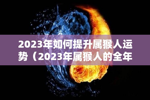 2023年如何提升属猴人运势（2023年属猴人的全年运势详解）