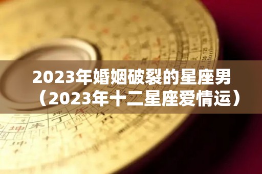 2023年婚姻破裂的星座男（2023年十二星座爱情运）