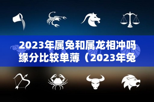 2023年属兔和属龙相冲吗缘分比较单薄（2023年兔和什么属相相冲）