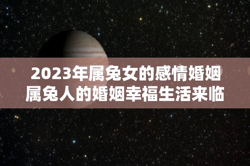 2023年属兔女的感情婚姻属兔人的婚姻幸福生活来临（2023年属兔女可以结婚吗）