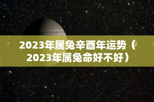 2023年属兔辛酉年运势（2023年属兔命好不好）