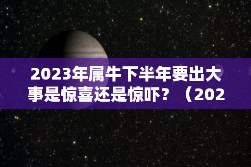 2023年属牛下半年要出大事是惊喜还是惊吓？（2023属牛的全年运势如何）