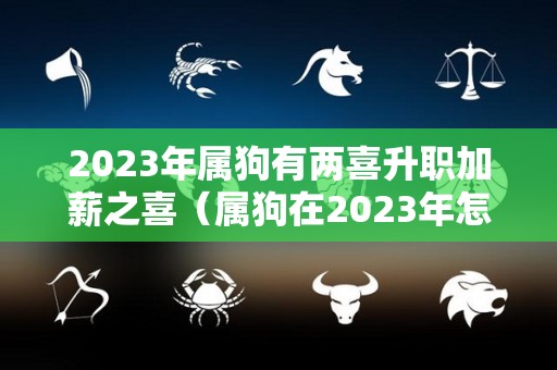 2023年属狗有两喜升职加薪之喜（属狗在2023年怎么样）