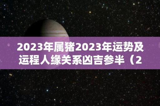 2023年属猪2023年运势及运程人缘关系凶吉参半（2023属猪人的全年运势如何）