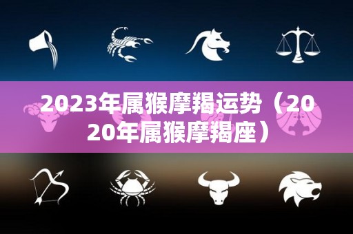 2023年属猴摩羯运势（2020年属猴摩羯座）