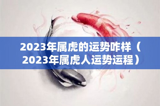 2023年属虎的运势咋样（2023年属虎人运势运程）