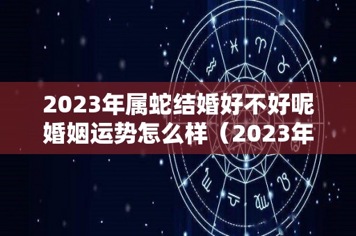 2023年属蛇结婚好不好呢婚姻运势怎么样（2023年对属蛇的人好不好）