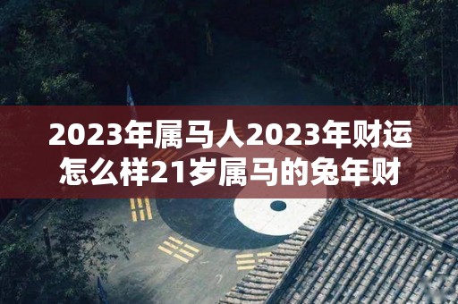 2023年属马人2023年财运怎么样21岁属马的兔年财气好吗（2023年属马的人运势）