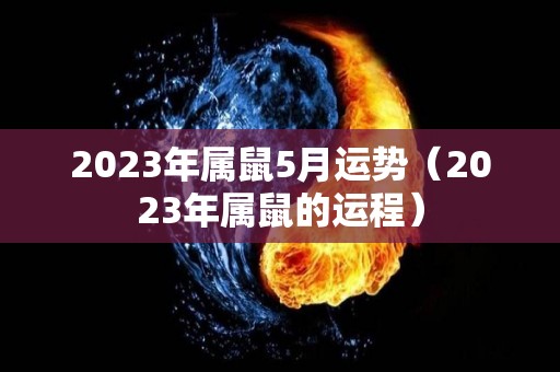 2023年属鼠5月运势（2023年属鼠的运程）