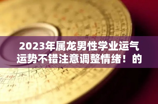 2023年属龙男性学业运气运势不错注意调整情绪！的简单介绍