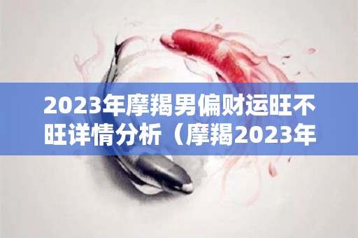 2023年摩羯男偏财运旺不旺详情分析（摩羯2023年运势如何）