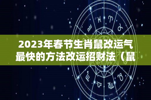 2023年春节生肖鼠改运气最快的方法改运招财法（鼠年人在2023年的运势如何）