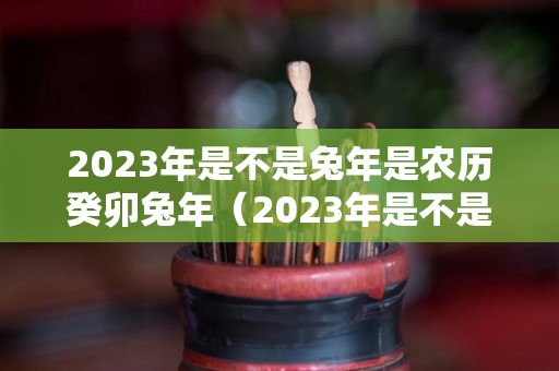 2023年是不是兔年是农历癸卯兔年（2023年是不是兔年是农历癸卯兔年呢）