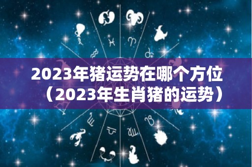 2023年猪运势在哪个方位（2023年生肖猪的运势）