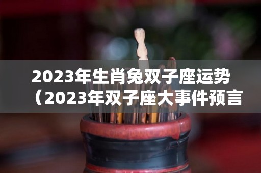 2023年生肖兔双子座运势（2023年双子座大事件预言）