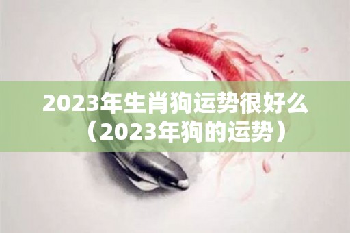 2023年生肖狗运势很好么（2023年狗的运势）