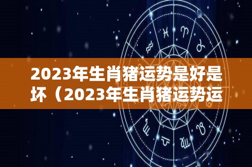 2023年生肖猪运势是好是坏（2023年生肖猪运势运程）