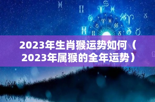 2023年生肖猴运势如何（2023年属猴的全年运势）